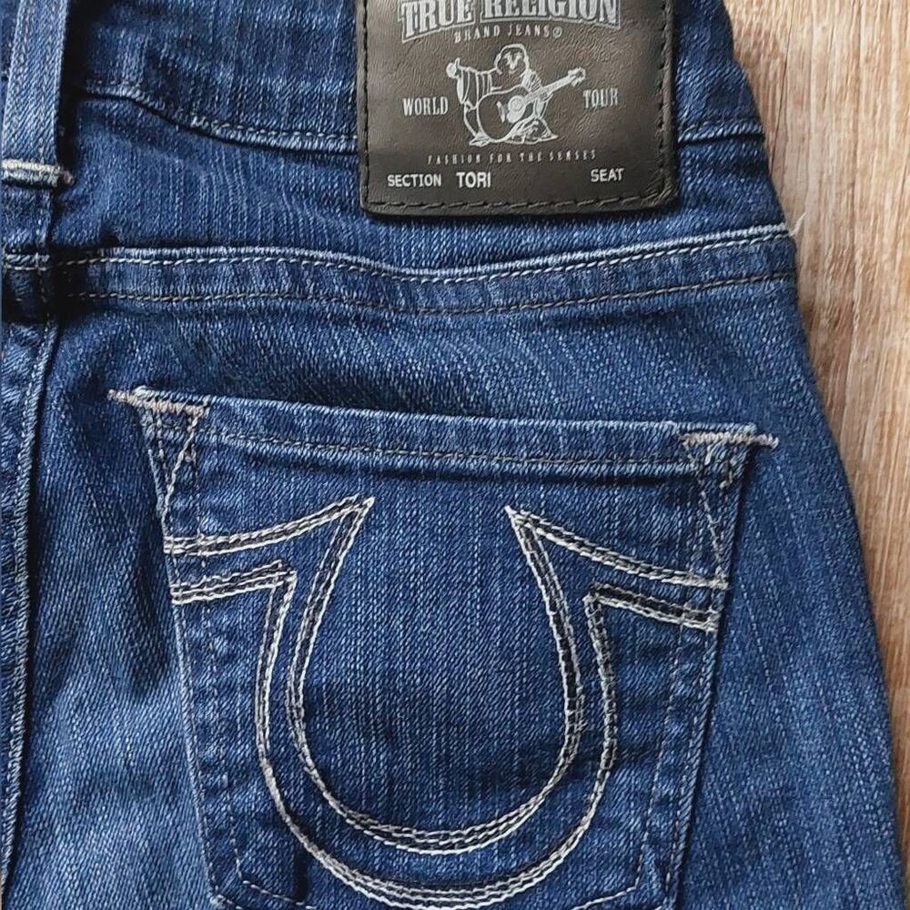 True Religion Tori Boot Cut Jeans Dark Wash Size 25 Made in USA Y2K